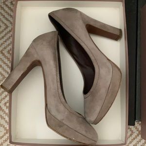 JCrew pumps grey suede